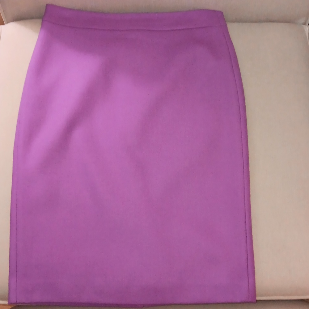 J Crew manor purple wool skirt NWOT - Picture 2 of 6